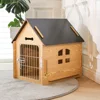 Doghouse Comfortable Wooden Design Dog House for Dogs Small Indoor Bed Room Dog Cave With Vents and Raised Floor for Warmth Cage 1