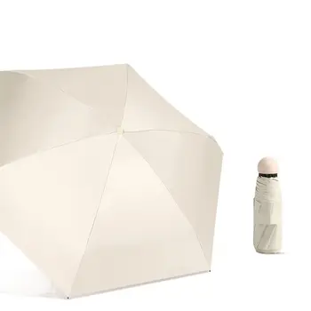 Dualuse Capsule Umbrella Portable Mini Rainproof Wind-resistant Sun Protection for Sunny And Rainy Days Outdoor Traveling