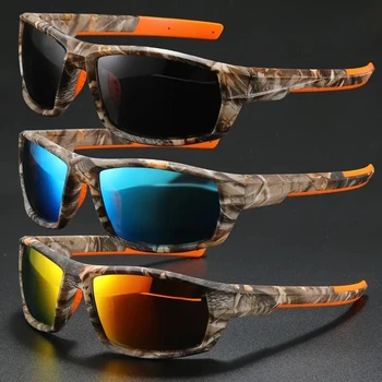 Men's Camouflage Square-Frame Polarized Sport Sunglasses 1