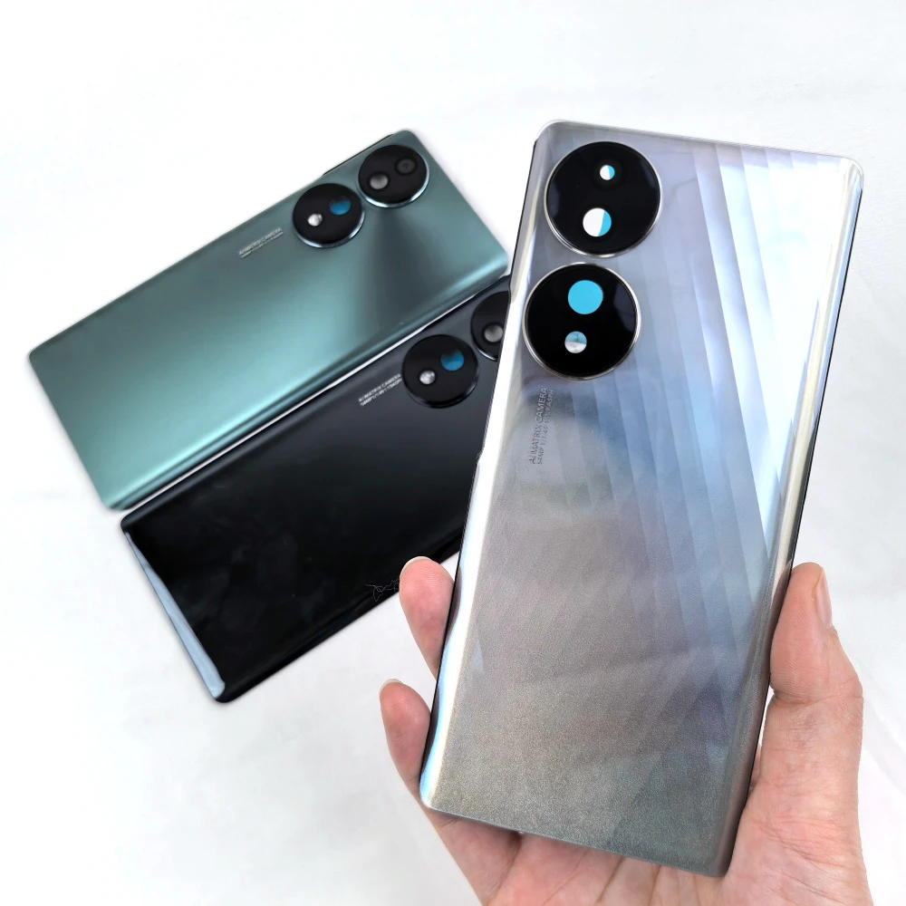Honor 70 5G FNE-NX9용 새 후면 유리 도어 배터리 뚜껑 커버 교체 부품 후면 하우징 케이스 Honor70 카메라 렌즈 및 접착제 포함