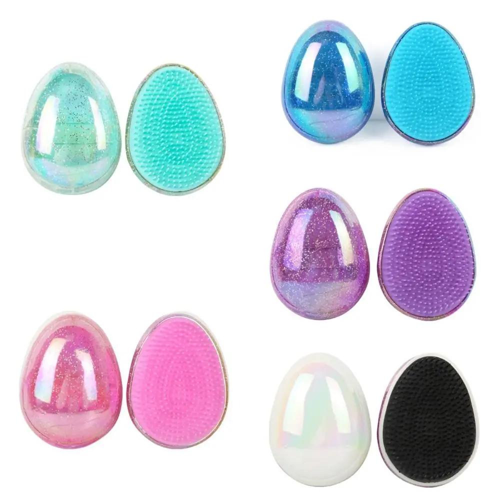 

Portable Round Shape Hairbrush Egg Hair Air Cushion Comb Star Pattern Styling Tool