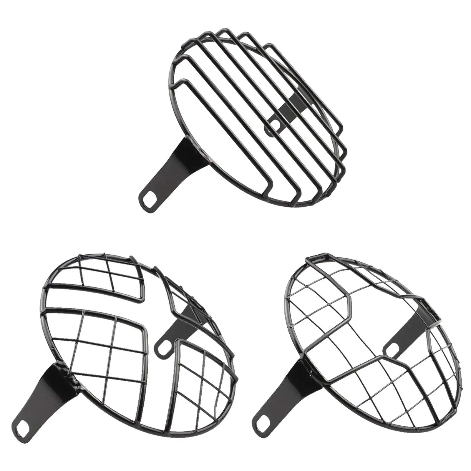 Motorcycle Accessories 5.75" Motorcycle Headlamp Mesh Grill Guard Net Cover Easy to Install Accessories Direct Replaces Protector For Retrofit