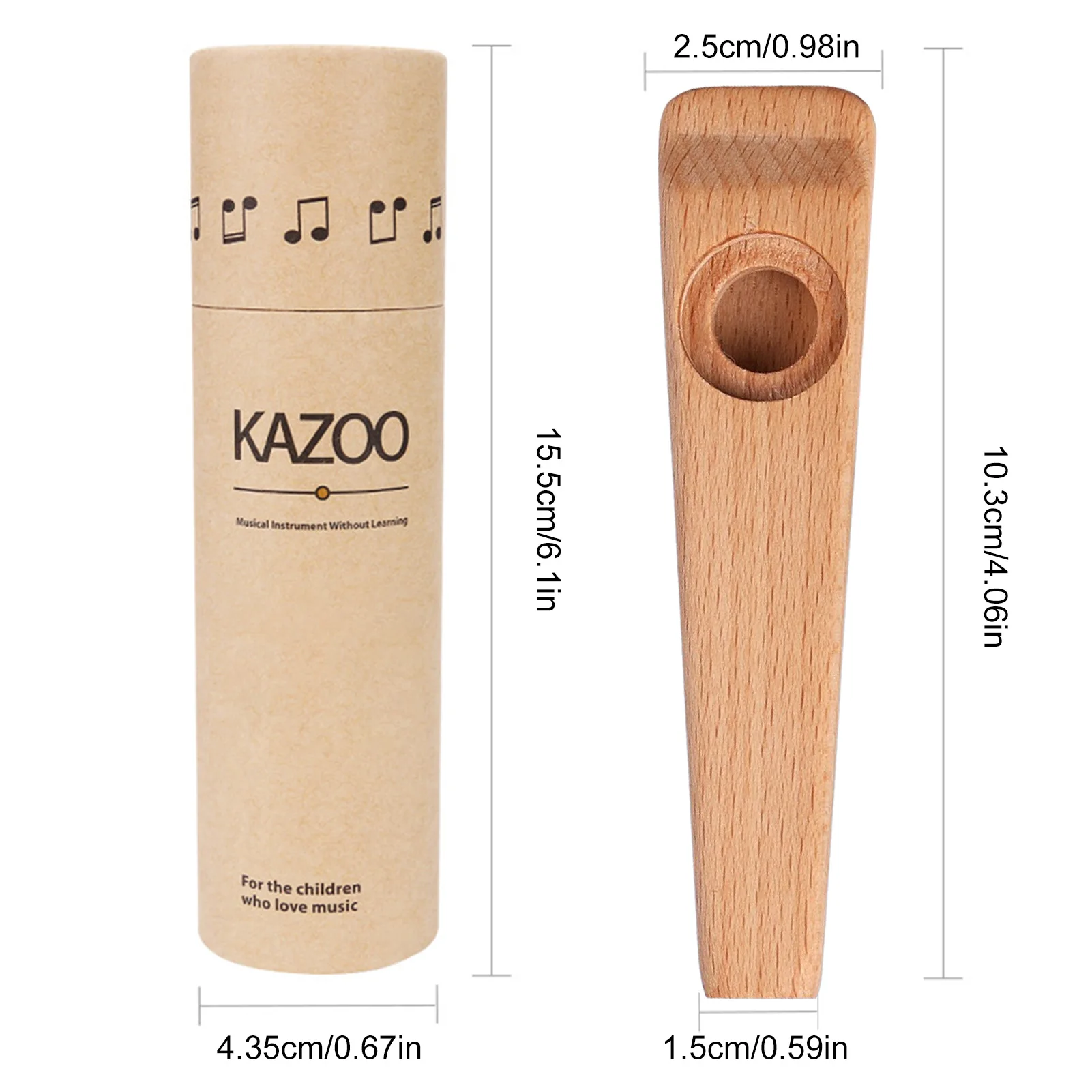 Solid Wood Kazoo Flute Classic Musical Instruments Accessories For Beginner Classic Musical Instruments Harmonica Flutes For
