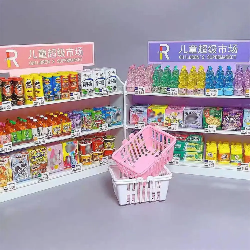1:12 Micro Store Shelf Miniature Food Snack Scene  Snack Ornament Dollhouse Miniature Furniture Kitchen Play House Toy Gift 2
