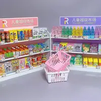 1:12 Micro Store Shelf Miniature Food Snack Scene  Snack Ornament Dollhouse Miniature Furniture Kitchen Play House Toy Gift 2