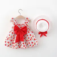 Baby Clothing Sets 2023 Girls Cute Summer Sleeveless Dress Girl 2Pieces Sets Short Pants+Dress Set Stripe Patten for Baby 6-24M 5