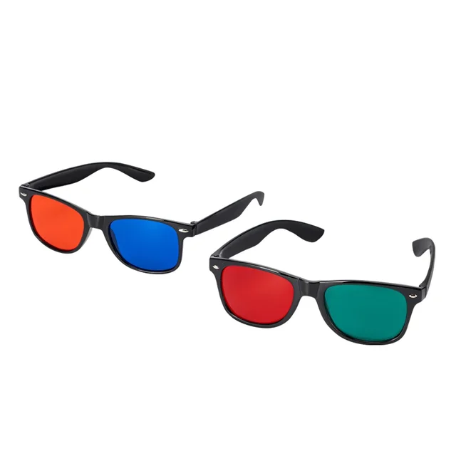 1 pièces cadre noir rouge bleu vert lunettes 3D pour dimensionnel anaglyphe TV film DVD jeu et pour amblyopie formation lunettes 1