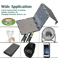 Panneau solaire pliable de 800W, chargeur solaire portable camouflage avec double port USB pour camping en camping-car et alimentation hors réseau en extérieur. 8
