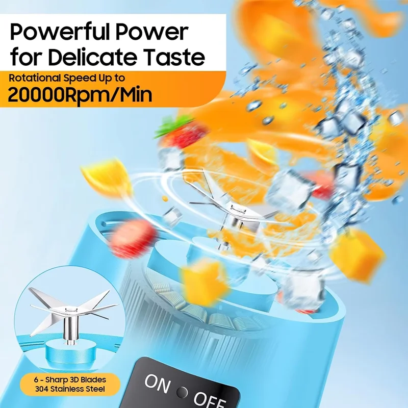 Portable Mini Blender Juice Maker USB Charging Residue Free Fresh Juice Healthy Milkshake Mini Juicer Suitable for Outdoor Use 3