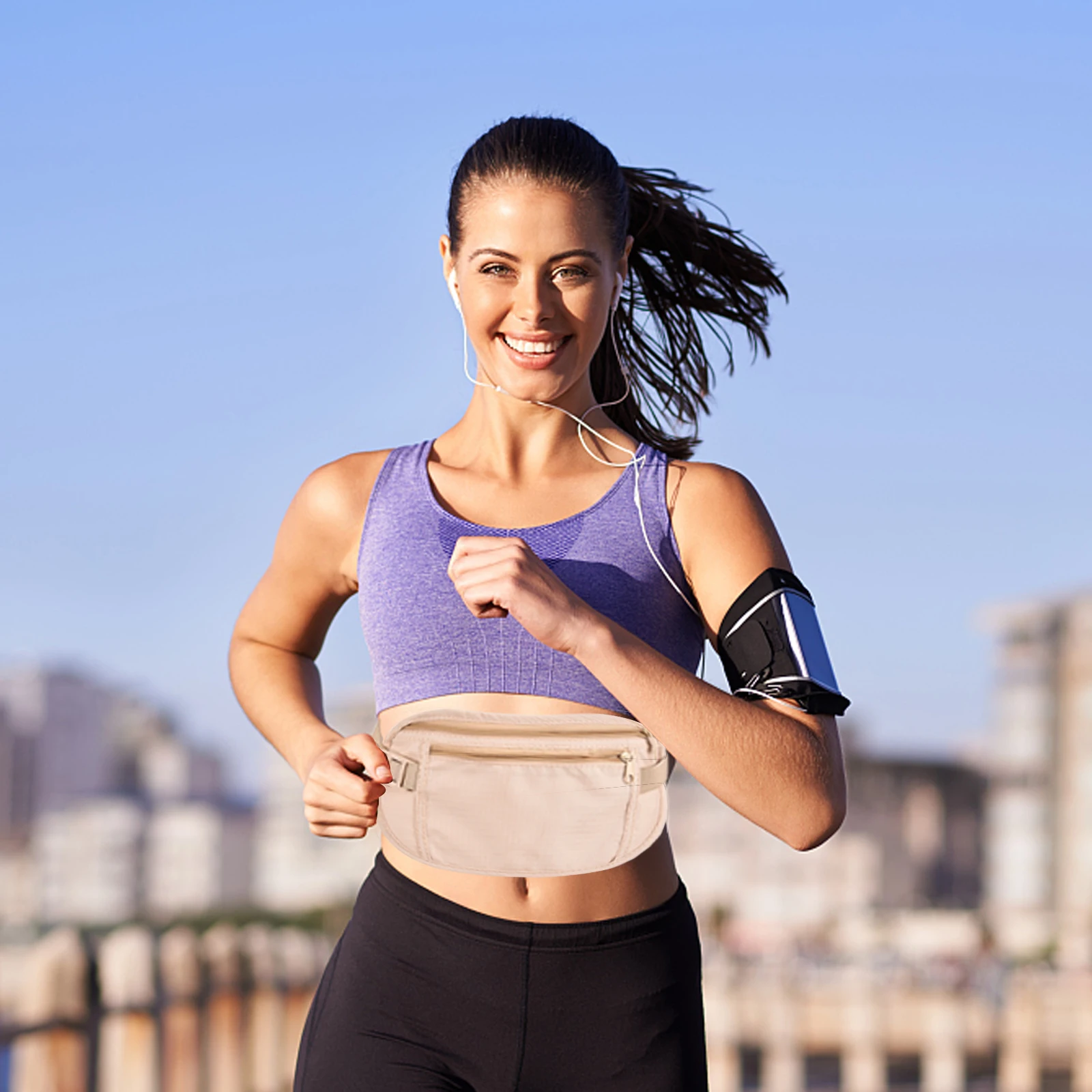 Invisible Travel Passport Pouch Money Belt Bag Hidden Security Wallet Travel Gift Chest Bag