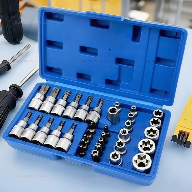 Juego De Dados Estrella Torx Macho Torx Y Hembra 34 Piezas