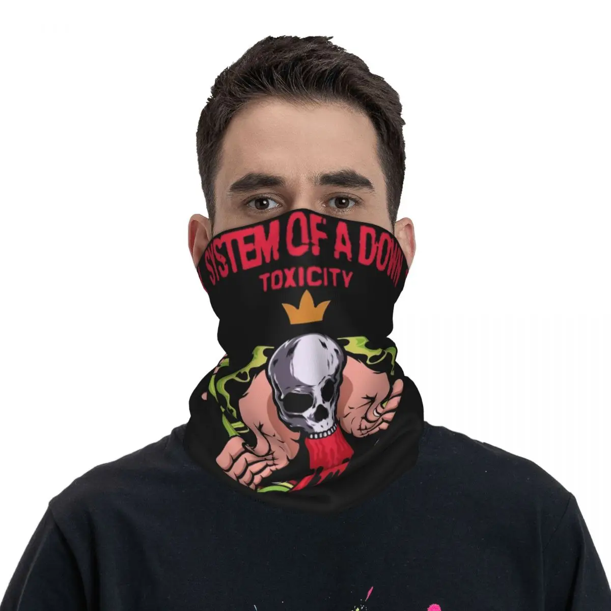 

SOAD System Of A Down Magic Scarf Merch Neck Gaiter Heavy Metal Band Bandana Summer Outdoor Sports Face Mask Unisex All Season