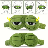 3D Sad Frog Sleep Mask Natural Sleeping Eyeshade Cover Shade Eye Patch Women Men Portable Blindfold Travel Eyepatch Xmas GIft 1