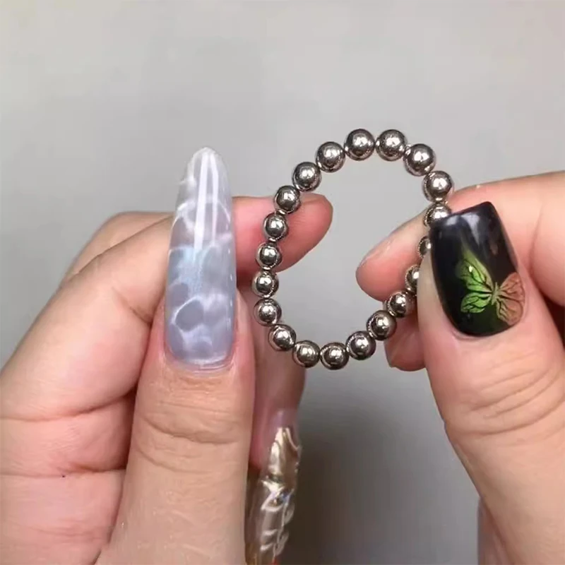 20pcs/Set 5MM Round Magnet Balls Multi-function Nails Sparkling Flower Carving Cat Magnet Nail Art Tool Can Be Disassemble