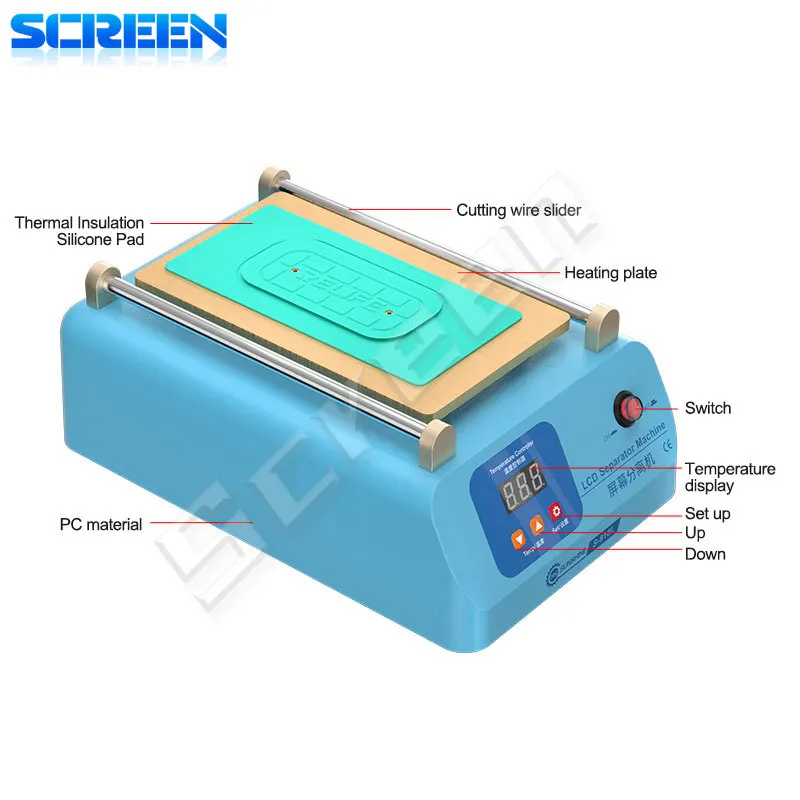 SUNSHINE S-918L LCD Screen Separator for Mobile Phone Below 8 Inches Super Suction Screen Repair Separation Machine Tools