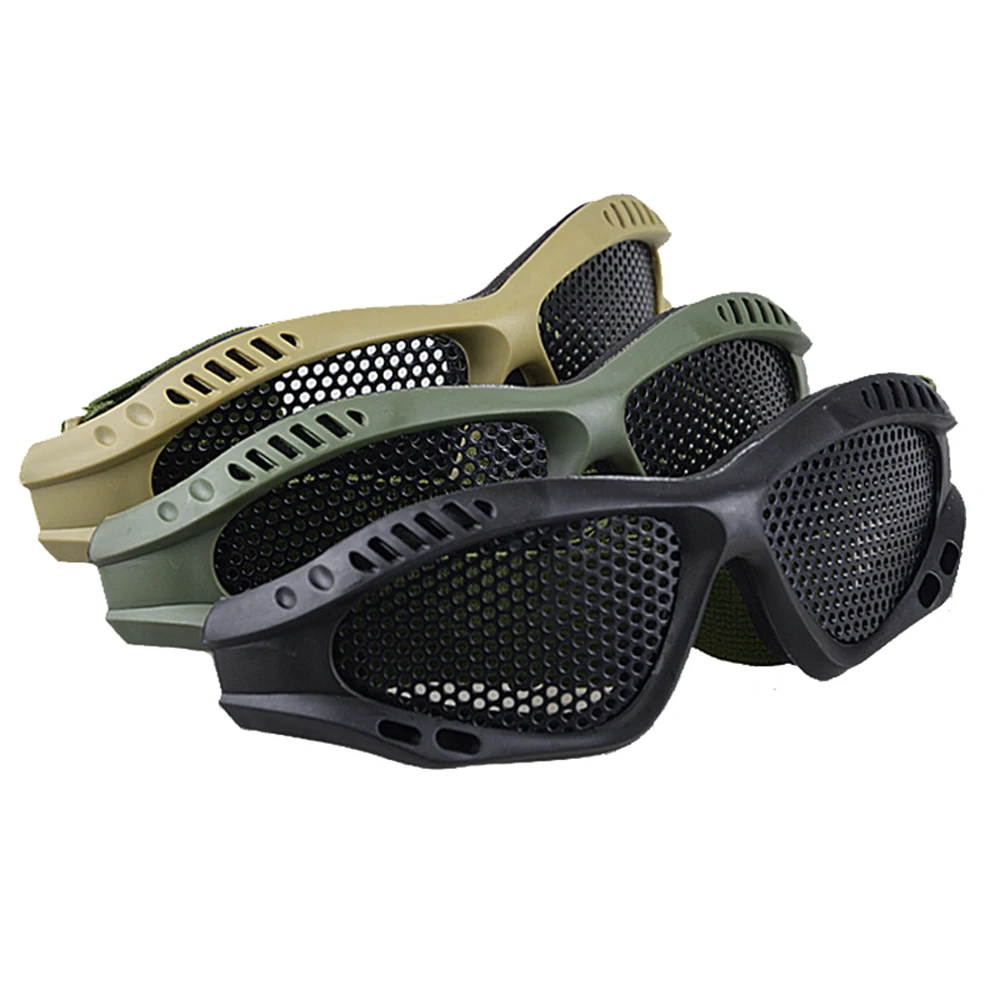 

Tactical Airsoft Goggles Eyewear Metal Stencil/PC Lens Impact Resistance Cycling Paintball Game Protection Safety Eye Goggle
