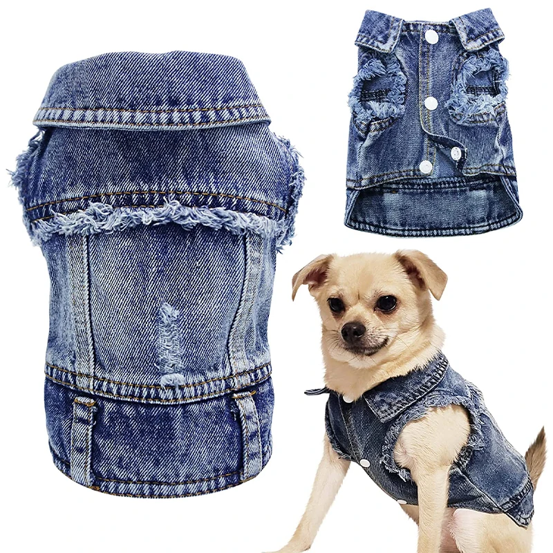 Xiaomi Dog Denim Vest Pet Clothes Jacket For Small Medium Dogs Casual