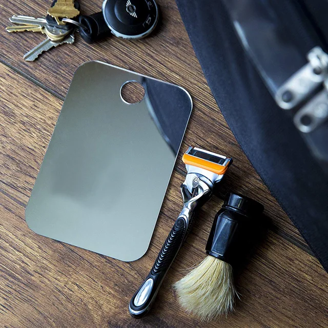 Espejo acrílico de piezas con succión de pared para hombre y mujer, accesorio de baño portátil, adecuado para afeitado, maquillaje, 1 unidad - Imagen 3