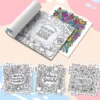 2pcs Adult Coloring Book Filling The Pattern Coloring Creative Positive Words With Floral Designs Booklet For Teens Relaxation 6