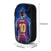 Classic Messi Football Pencil Case Double Layer Large-capacity Office Supplies Pen Case Amazing Gift For Soccer Fan 3