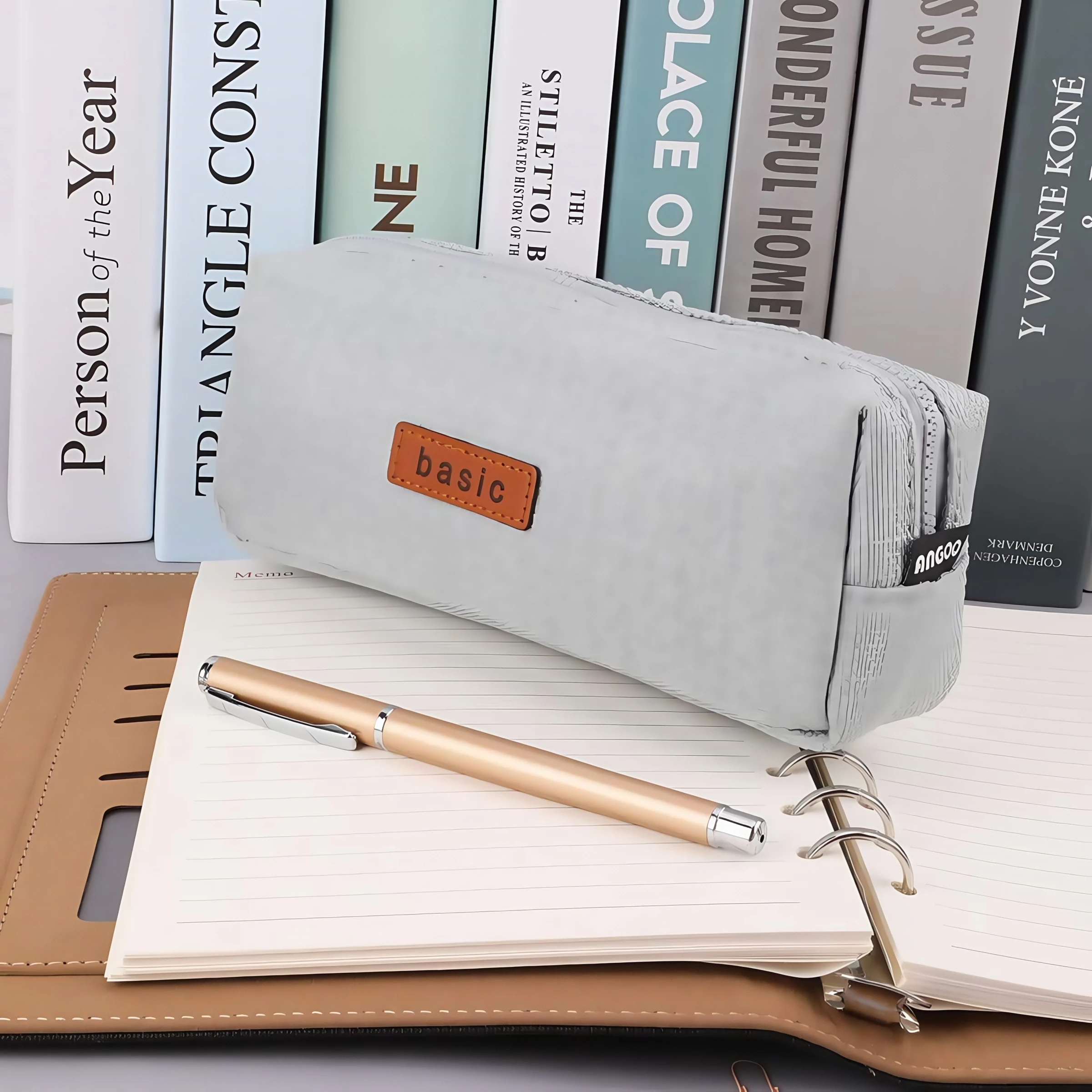 Simple Small Pencil Pouch Pure Color Linen Children's Pencil Bag Students' School Supplies Coin Purse Cosmetic Bag 6