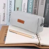 Simple Small Pencil Pouch Pure Color Linen Children's Pencil Bag Students' School Supplies Coin Purse Cosmetic Bag 6