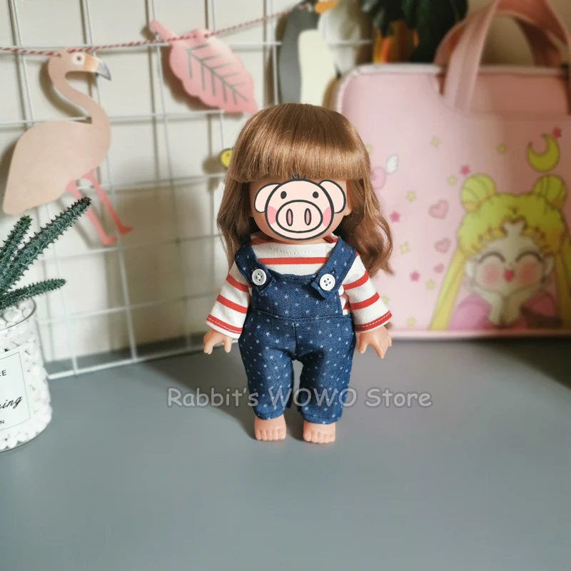 Doll Clothes Fit 25cm Baby Doll Accessories 1/6 BJD New Born Outfits Cute Dress Headwear Suit Girls Gifts