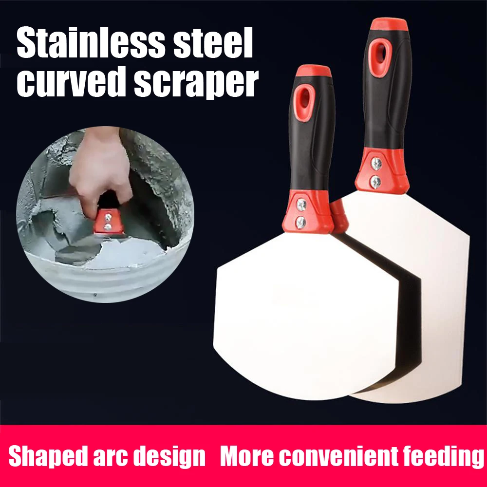 

1PC Stainless Steel Wall Paint Plaster Shovel Putty Knife Scraper Blade Paint Feeder Filling Spatula Construction Tools