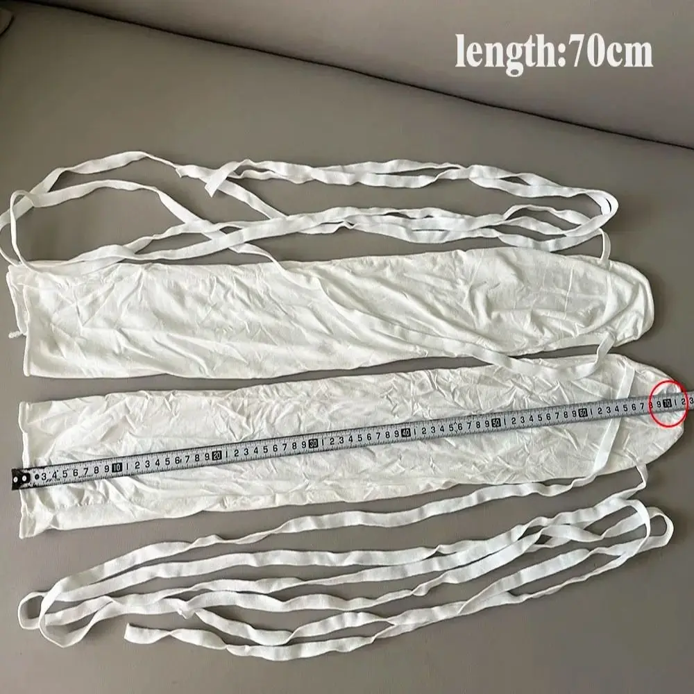 Women Calf Tie Leg Cover Socks Cotton Polyester Y2K Lolita Style