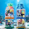 Spongebob Building Blocks Patrick Star Krusty Krab Squidward Tentacles Room Model Bricks Set Desktop Ornaments Kids Toys Gifts 1
