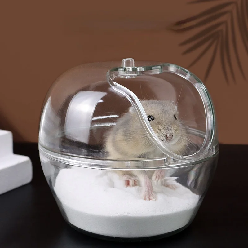 

Hamster Toilet Golden Bear Mouse Pet Mascotas Bathroom Cage Box Bath Sand Room Toy Acrylic House Small Pet Hamster Accessories