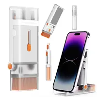 8-in-1 Computer Keyboard Cleaner Brush Kit Phone Holder Camera Phone Tablet Cleaning Tools Earphone Cleaning Pen For Airpod 1