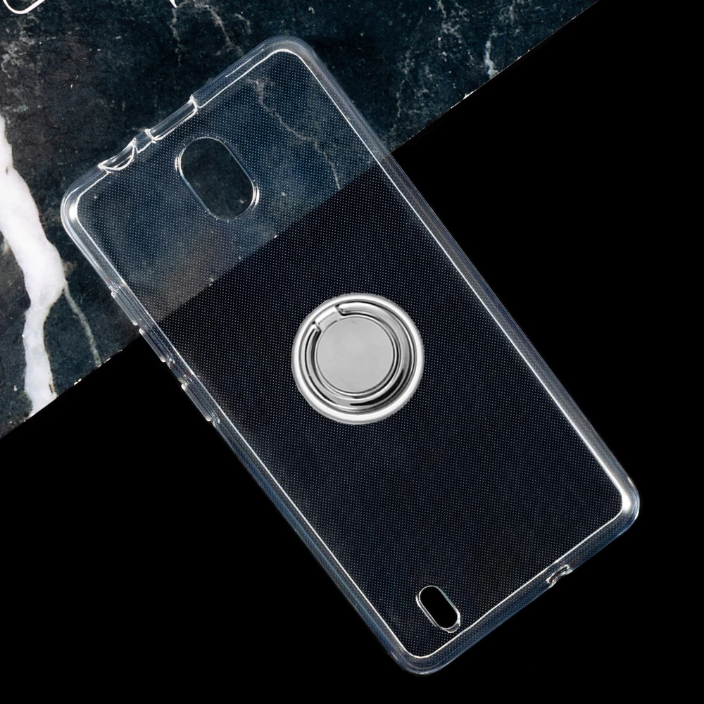 Nokia C01 Plus 5.45 Back Ring Holder Bracket Silicone Phone Case