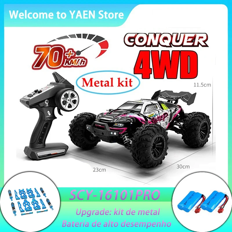 1:16 75 Km/H O 50 Km/H 4Wd Rc Auto Con Telecomando A Led Auto Ad Alta Velocità Drift Monster Truck Per Bambini Vs Wltoys 144001 Giocattoli