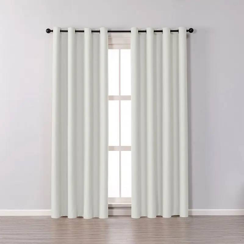 

MK530-Simple solid color double-sided matte blackout curtains