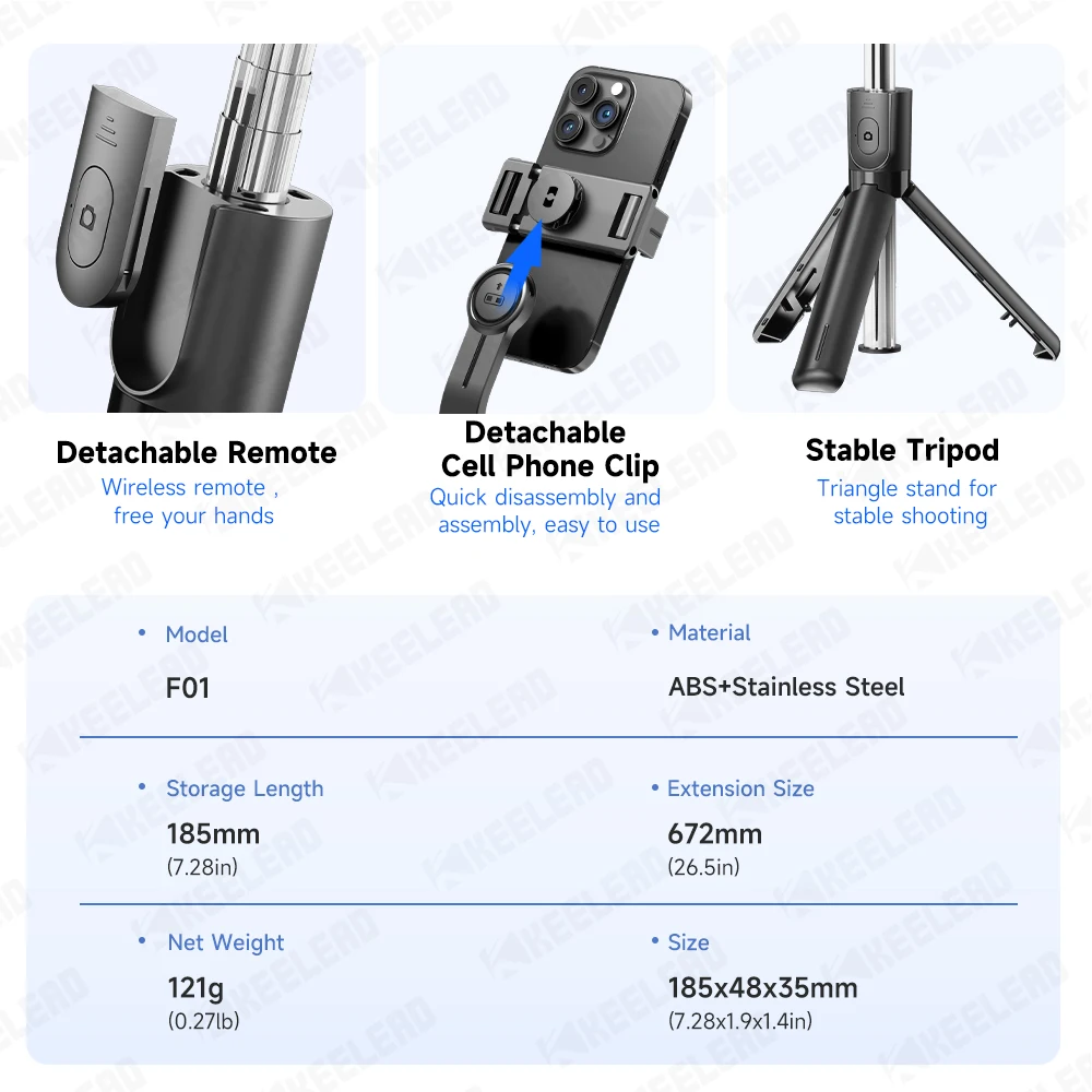Wireless Foldable Selfie Stick Tripod Stand for Cell Phone with Detachable Bluetooth Remote Control for Smartphone Sport Camera,selfie stick tripod,selfie stick,cell phone selfie stick,smartphone selfie stick,phone selfie tripod