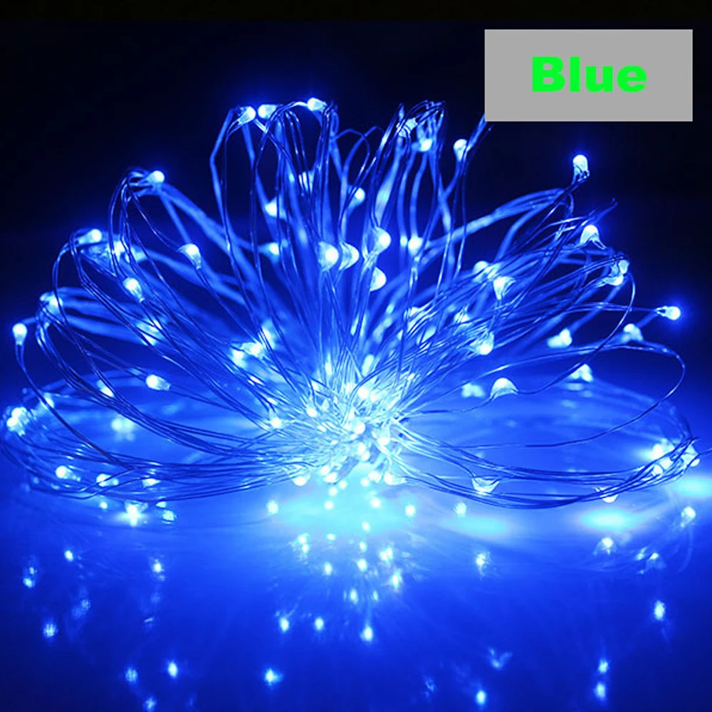 Guirnalda de luces LED de alambre de cobre con 8 modos USB, resistente al agua, para Navidad, bodas, fiestas, vacaciones, decoración DIY