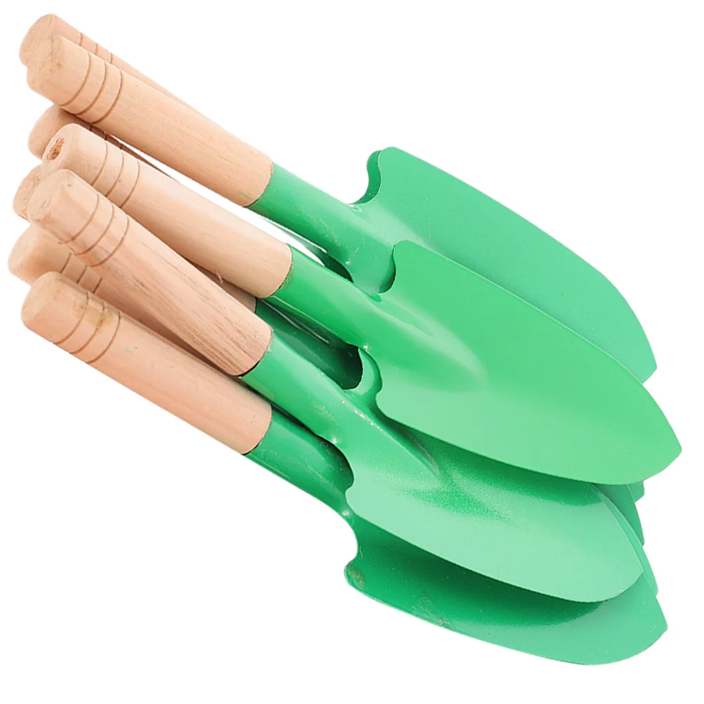 8 Pcs Wooden Handle Garden Trowel Tool Planting Spade Potting Manual Shovels for Digging Gardening