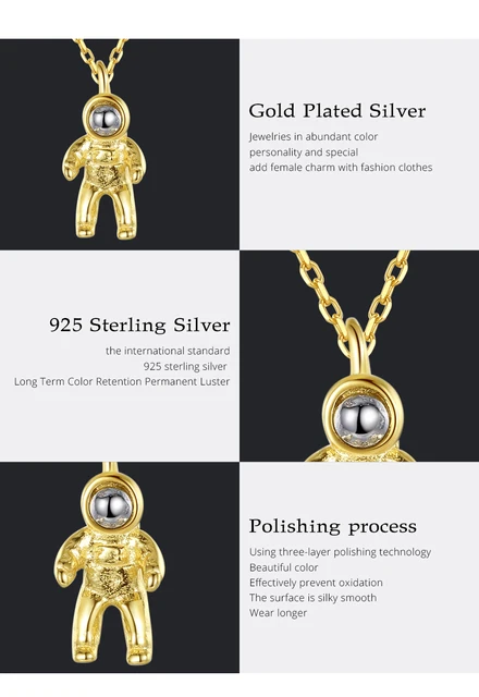 2020 Summer New S925 Sterling Silver Necklace Astronaut Pendant Retro Hip  Hop Style Unisex Chain Jewelry - AliExpress