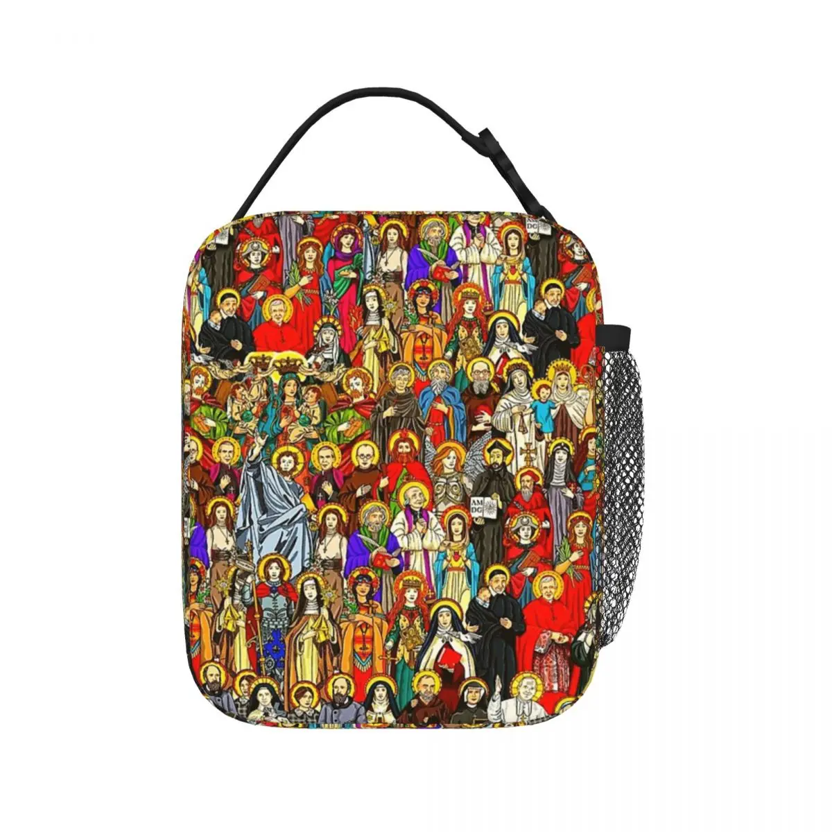 

Изолированные сумки для обеда в виде святых, всех святых, католических святых, многоразовые сумки для пикника, Термосумка для обеда для женщин, для работы, для детей и школы