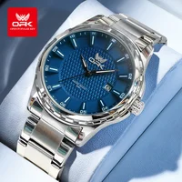 OPK Quartz Watch for Men Casual Watch Auto Date Stainless steel Strap Man Hand Clock 1
