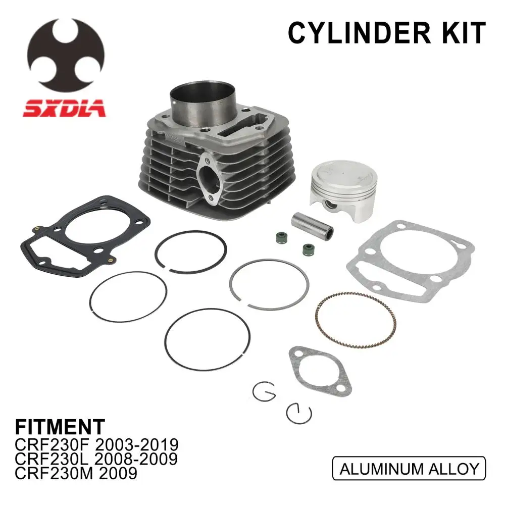 

67mm Cylinder Piston Kit Piston Rings Head Base Gasket For HONDA CRF230F 2003-2019 CRF230L 2008-2009 CRF230M 2009 Aluminum