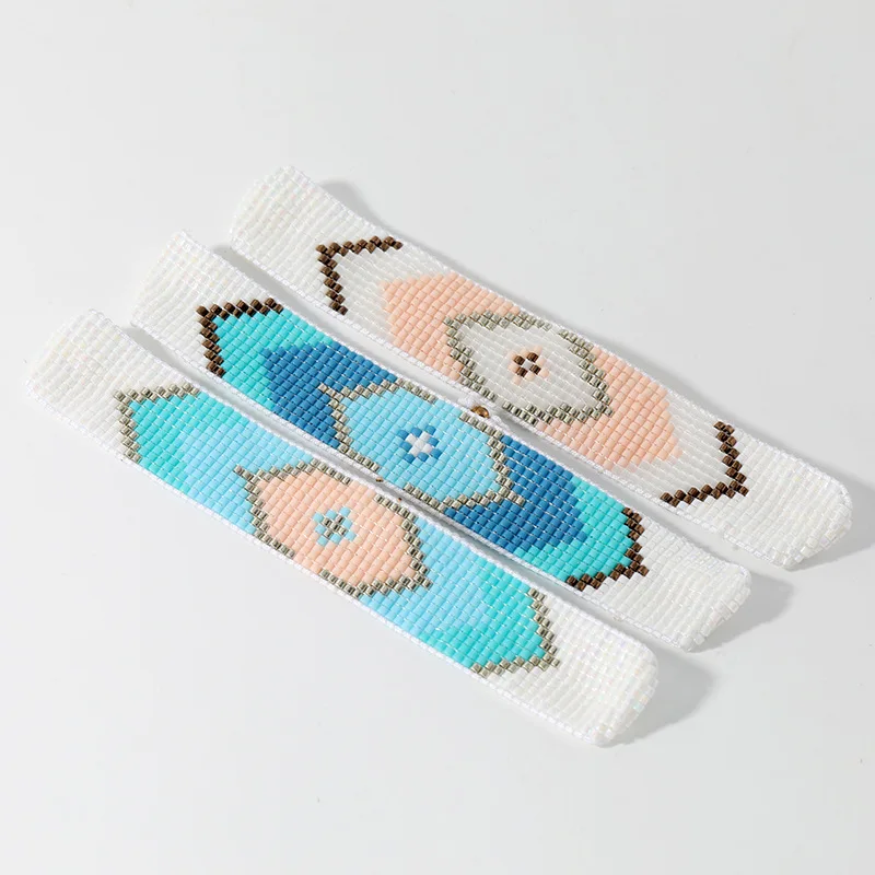 

Браслет из бисера геометрический богемный ручной вязки Бриллиантовая фигурка Регулируемая Мода простота женский браслет