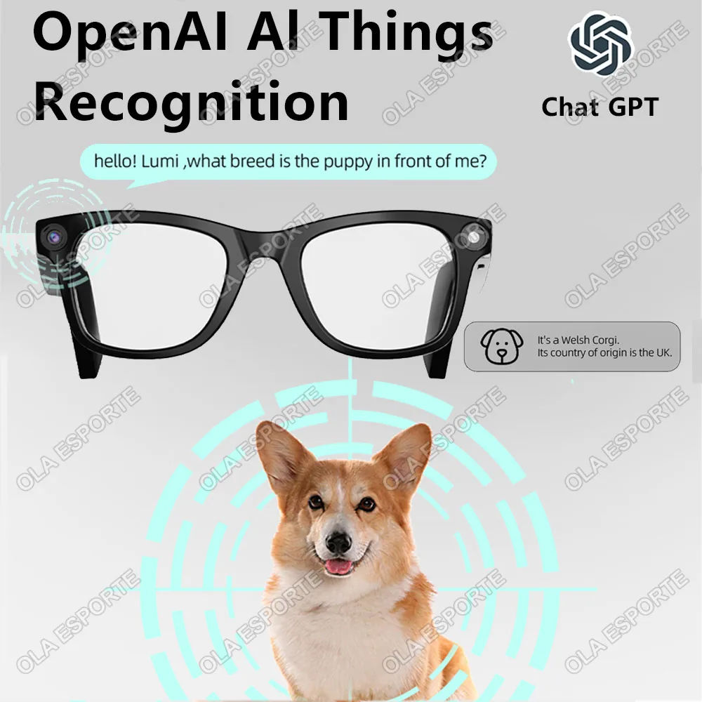 2026 Smart Glasses 5MP HD Camera AI Glasses Camera Photo Video Recording Call Waterproof Anti-blue Camera Sunglasses Man Women