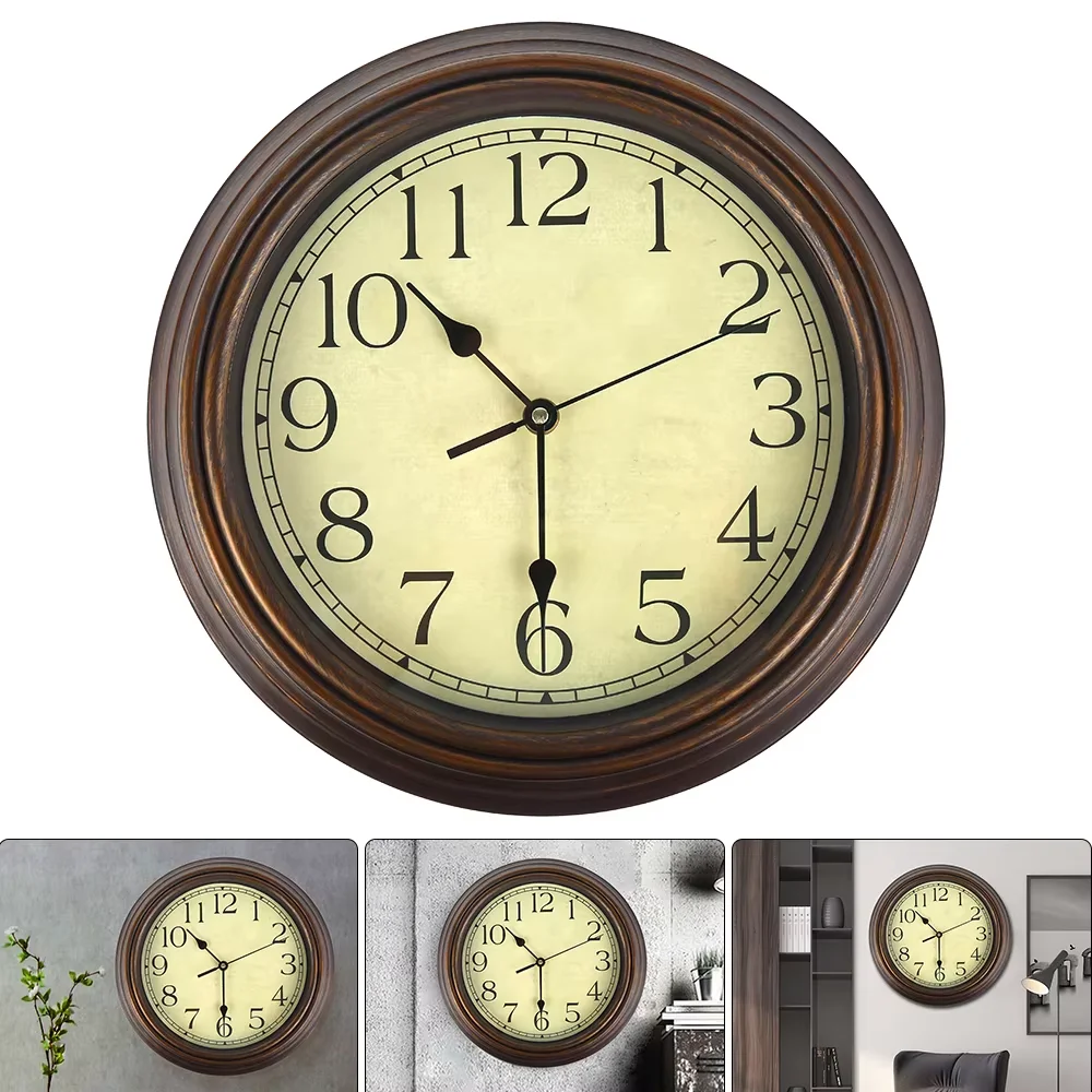 Large Retro Wall Clock – Silent American-Style Design 2