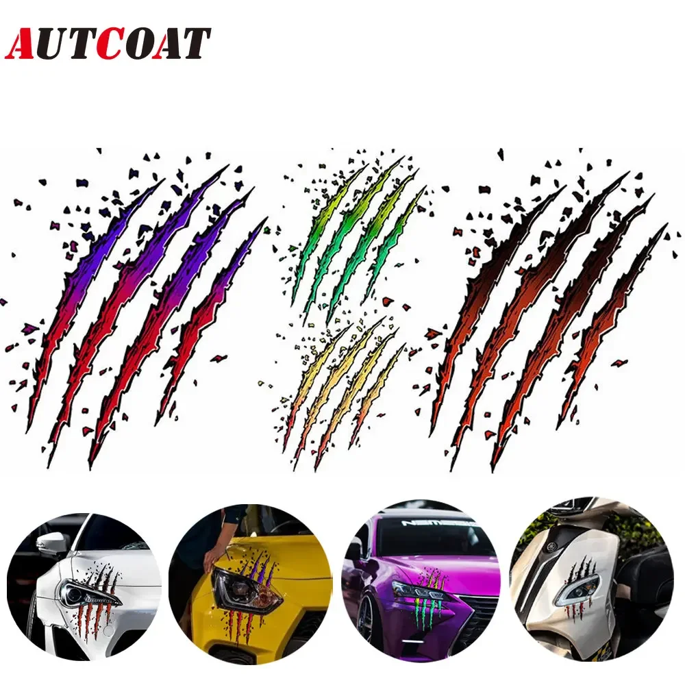 

1Pcs Car Decals Paw Mark,Claw Marks Car Decal, Waterproof and self Adhesive Vinyl car Sticker, Suitable for car Hood,Bumper,Door