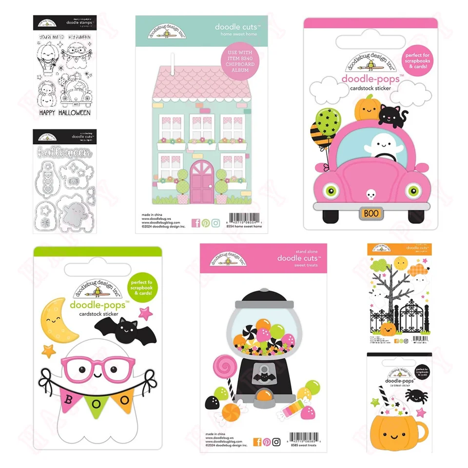 Set Fustelle Taglio Metallo Halloween/Natale, Per Scrapbooking, Album Fai Da Te, Timbri, Argento
