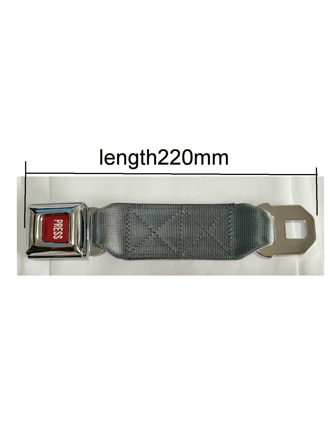 SEAT BELT EXTENDER add 220mm Length GREY Color for GM GMC FORD car