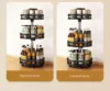 360°Rotating Kitchen Spice Storage Rack Organizer Desktop No Punching Home Multi-layer Round Rotating Spice Bottle Shelf Storage 5