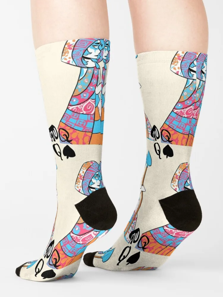 Queen of spades (Fruit punch edition) Socks Ankle socks woman retro socks man